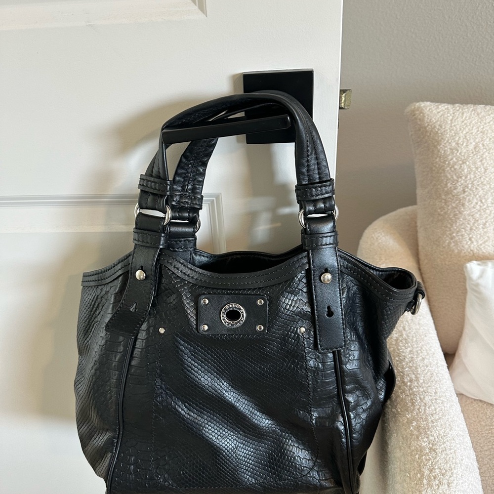 NEW Marc By Marc Jacobs Black Textured Shoulder Bag